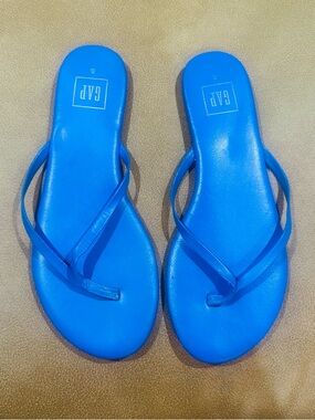 GAP Women's Electric Blue Slim-Strap Flip Flops